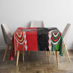 Custom Rugby Panthers and Dolphins Tablecloth 2026 Together Aboriginal Polynesian Pattern