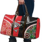 Custom Rugby Panthers and Dolphins Travel Bag 2026 Together Aboriginal Polynesian Pattern