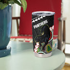 Custom Rugby Panthers and Dolphins Tumbler Cup 2026 Together Aboriginal Polynesian Pattern