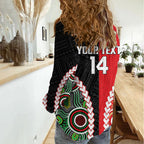 Custom Rugby Panthers and Dolphins Women Casual Shirt 2026 Together Aboriginal Polynesian Pattern