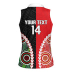 Custom Rugby Panthers and Dolphins Women Sleeveless Polo Shirt 2026 Together Aboriginal Polynesian Pattern