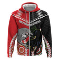 Custom Rugby Panthers and Dolphins Zip Hoodie 2026 Together Aboriginal Polynesian Pattern