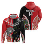 Custom Rugby Panthers and Dolphins Zip Hoodie 2026 Together Aboriginal Polynesian Pattern