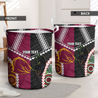 Custom Rugby Panthers and Broncos Laundry Basket 2026 Together Aboriginal Polynesian Pattern