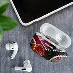 Custom Rugby Panthers and Broncos AirPods Case 2026 Together Aboriginal Polynesian Pattern