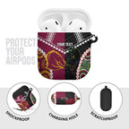 Custom Rugby Panthers and Broncos AirPods Case 2026 Together Aboriginal Polynesian Pattern