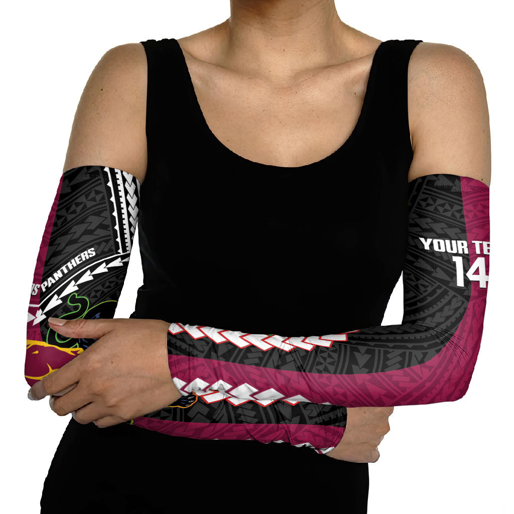 Custom Rugby Panthers and Broncos Arm Sleeves 2026 Together Aboriginal Polynesian Pattern