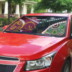 Custom Rugby Panthers and Broncos Auto Sun Shade 2026 Together Aboriginal Polynesian Pattern