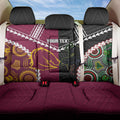 Custom Rugby Panthers and Broncos Back Car Seat Cover 2026 Together Aboriginal Polynesian Pattern