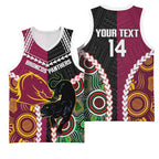 Custom Rugby Panthers and Broncos Basketball Jersey 2026 Together Aboriginal Polynesian Pattern