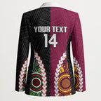 Custom Rugby Panthers and Broncos Blazer 2026 Together Aboriginal Polynesian Pattern