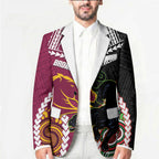 Custom Rugby Panthers and Broncos Blazer 2026 Together Aboriginal Polynesian Pattern