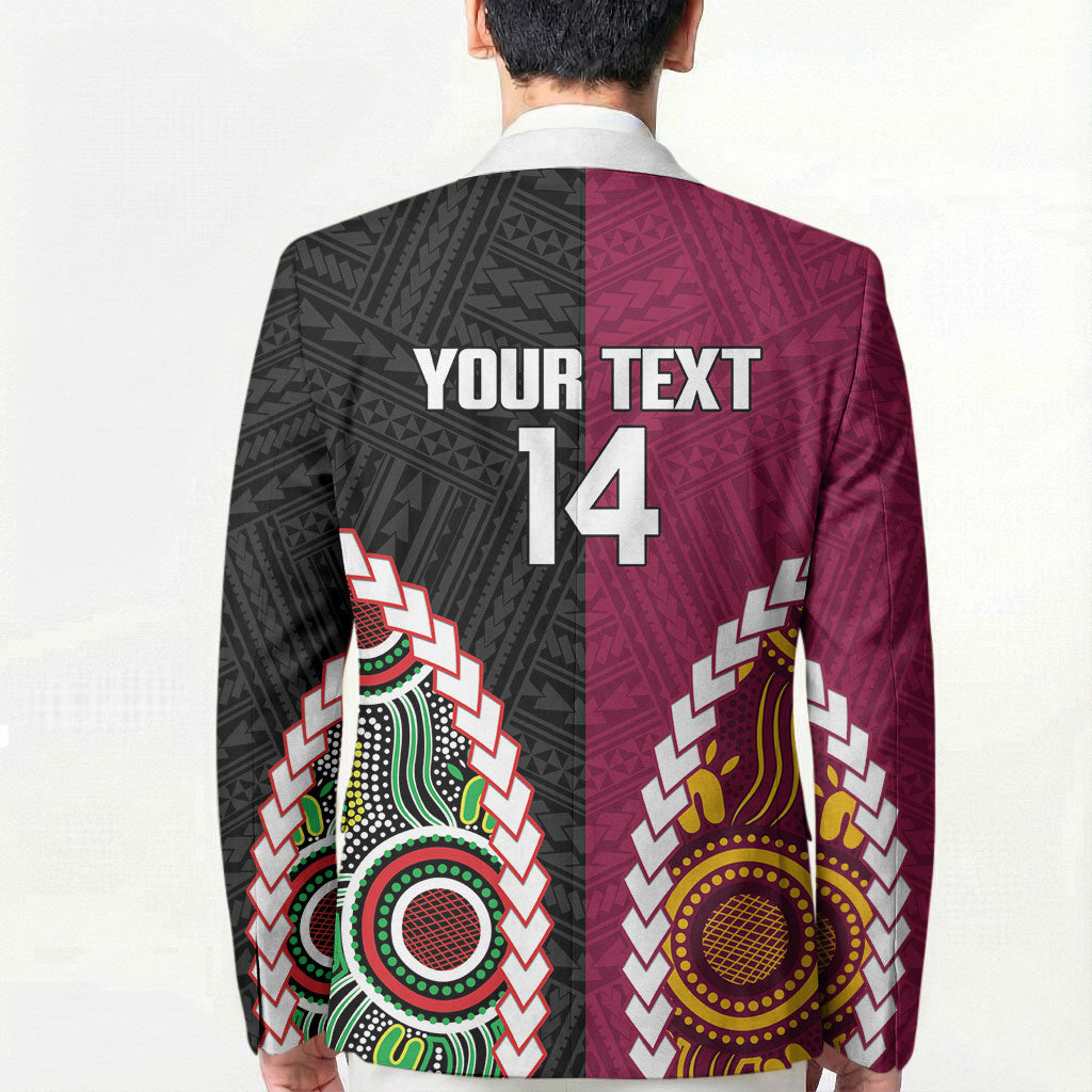Custom Rugby Panthers and Broncos Blazer 2026 Together Aboriginal Polynesian Pattern