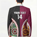 Custom Rugby Panthers and Broncos Blazer 2026 Together Aboriginal Polynesian Pattern