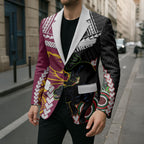 Custom Rugby Panthers and Broncos Blazer 2026 Together Aboriginal Polynesian Pattern