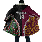Custom Rugby Panthers and Broncos Cloak 2026 Together Aboriginal Polynesian Pattern