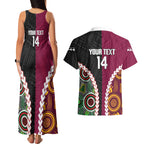 Custom Rugby Panthers and Broncos Couples Matching Tank Maxi Dress and Hawaiian Shirt 2026 Together Aboriginal Polynesian Pattern