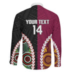 Custom Rugby Panthers and Broncos Family Matching Mermaid Dress and Hawaiian Shirt 2026 Together Aboriginal Polynesian Pattern
