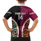 Custom Rugby Panthers and Broncos Family Matching Summer Maxi Dress and Hawaiian Shirt 2026 Together Aboriginal Polynesian Pattern