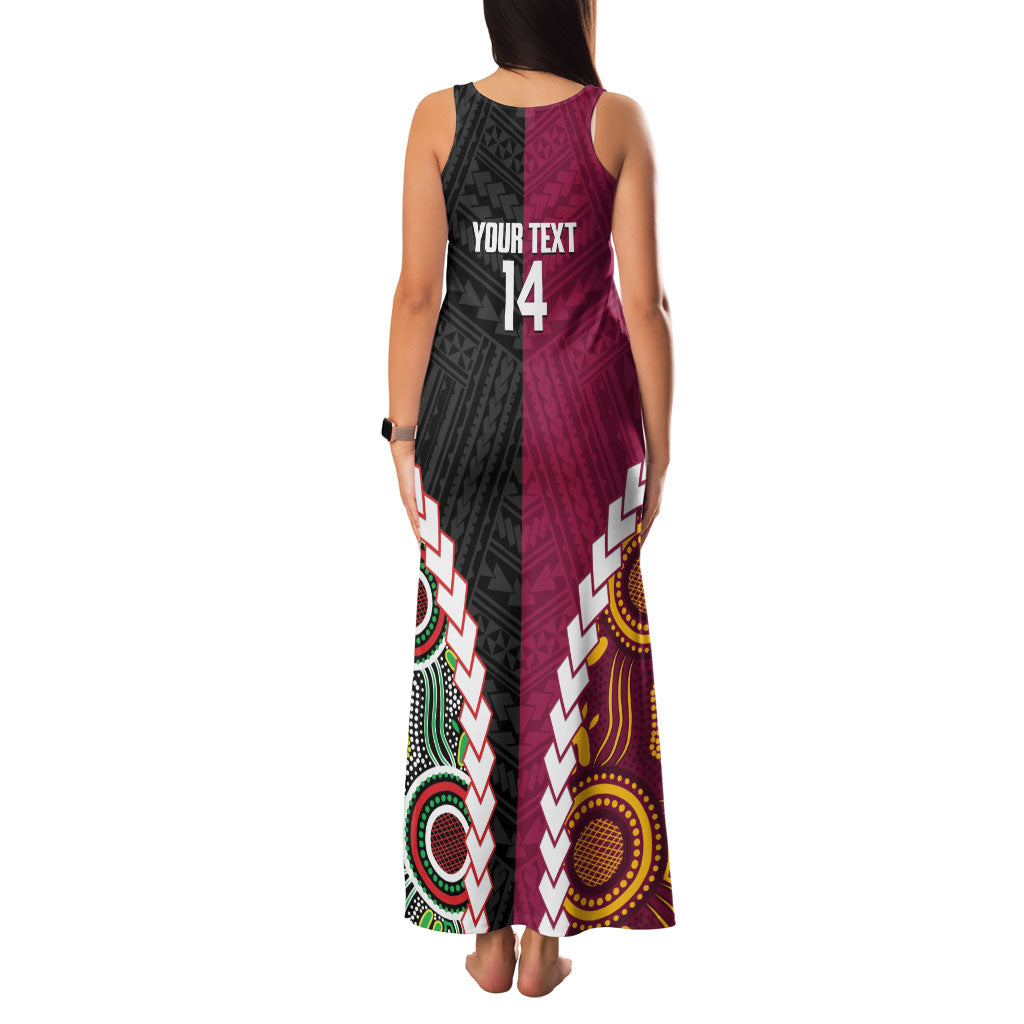 Custom Rugby Panthers and Broncos Family Matching Tank Maxi Dress and Hawaiian Shirt 2026 Together Aboriginal Polynesian Pattern