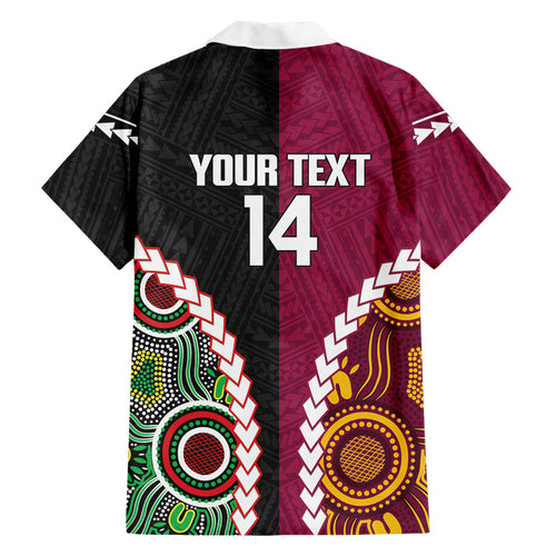 Custom Rugby Panthers and Broncos Hawaiian Shirt 2026 Together Aboriginal Polynesian Pattern