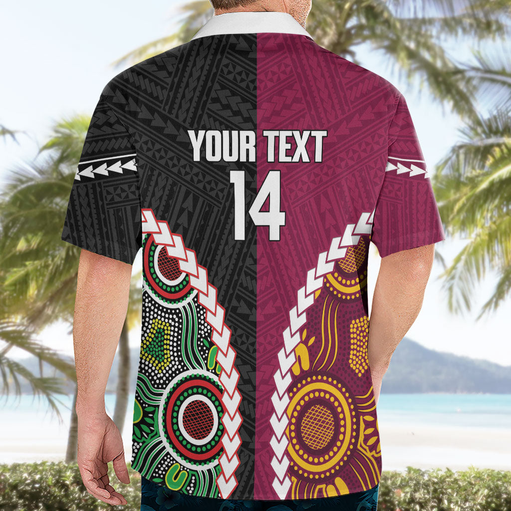 Custom Rugby Panthers and Broncos Hawaiian Shirt 2026 Together Aboriginal Polynesian Pattern