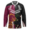Custom Rugby Panthers and Broncos Hockey Jersey 2026 Together Aboriginal Polynesian Pattern