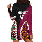 Custom Rugby Panthers and Broncos Hoodie Dress 2026 Together Aboriginal Polynesian Pattern