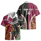 Custom Rugby Panthers and Broncos Kid Hawaiian Shirt 2026 Together Aboriginal Polynesian Pattern LT14