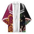 Custom Rugby Panthers and Broncos Kimono 2026 Together Aboriginal Polynesian Pattern
