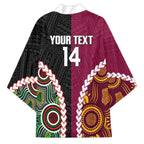 Custom Rugby Panthers and Broncos Kimono 2026 Together Aboriginal Polynesian Pattern