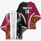 Custom Rugby Panthers and Broncos Kimono 2026 Together Aboriginal Polynesian Pattern