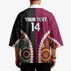 Custom Rugby Panthers and Broncos Kimono 2026 Together Aboriginal Polynesian Pattern