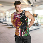 Custom Rugby Panthers and Broncos Men Tank Top 2026 Together Aboriginal Polynesian Pattern