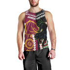 Custom Rugby Panthers and Broncos Men Tank Top 2026 Together Aboriginal Polynesian Pattern