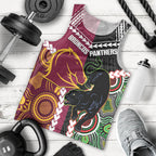 Custom Rugby Panthers and Broncos Men Tank Top 2026 Together Aboriginal Polynesian Pattern