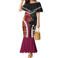 Custom Rugby Panthers and Broncos Mermaid Dress 2026 Together Aboriginal Polynesian Pattern