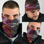 Custom Rugby Panthers and Broncos Neck Gaiter 2026 Together Aboriginal Polynesian Pattern