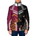 Custom Rugby Panthers and Broncos Padded Jacket 2026 Together Aboriginal Polynesian Pattern