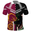 Custom Rugby Panthers and Broncos Polo Shirt 2026 Together Aboriginal Polynesian Pattern