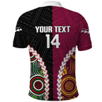 Custom Rugby Panthers and Broncos Polo Shirt 2026 Together Aboriginal Polynesian Pattern