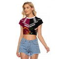 Custom Rugby Panthers and Broncos Raglan Cropped T Shirt 2026 Together Aboriginal Polynesian Pattern