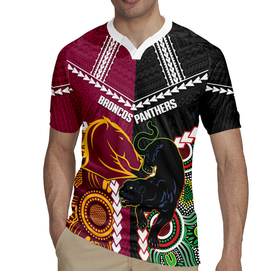Custom Rugby Panthers and Broncos Rugby Jersey 2026 Together Aboriginal Polynesian Pattern