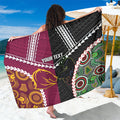 Custom Rugby Panthers and Broncos Sarong 2026 Together Aboriginal Polynesian Pattern