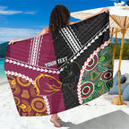 Custom Rugby Panthers and Broncos Sarong 2026 Together Aboriginal Polynesian Pattern