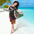 Custom Rugby Panthers and Broncos Sarong 2026 Together Aboriginal Polynesian Pattern