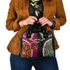 Custom Rugby Panthers and Broncos Shoulder Handbag 2026 Together Aboriginal Polynesian Pattern