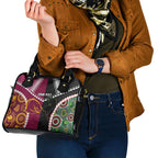 Custom Rugby Panthers and Broncos Shoulder Handbag 2026 Together Aboriginal Polynesian Pattern