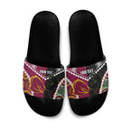 Custom Rugby Panthers and Broncos Slide Sandals 2026 Together Aboriginal Polynesian Pattern