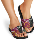 Custom Rugby Panthers and Broncos Slide Sandals 2026 Together Aboriginal Polynesian Pattern